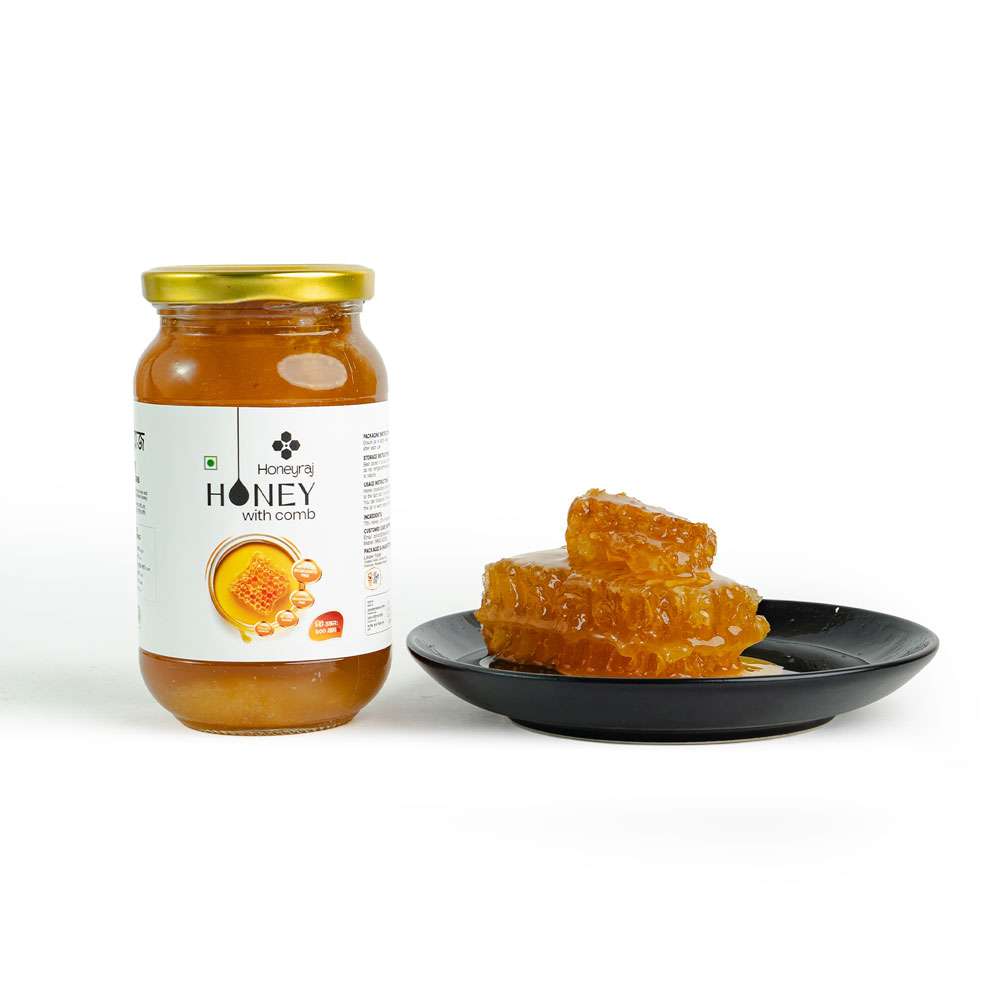 Mixed Flower Honey with Comb 500g 3