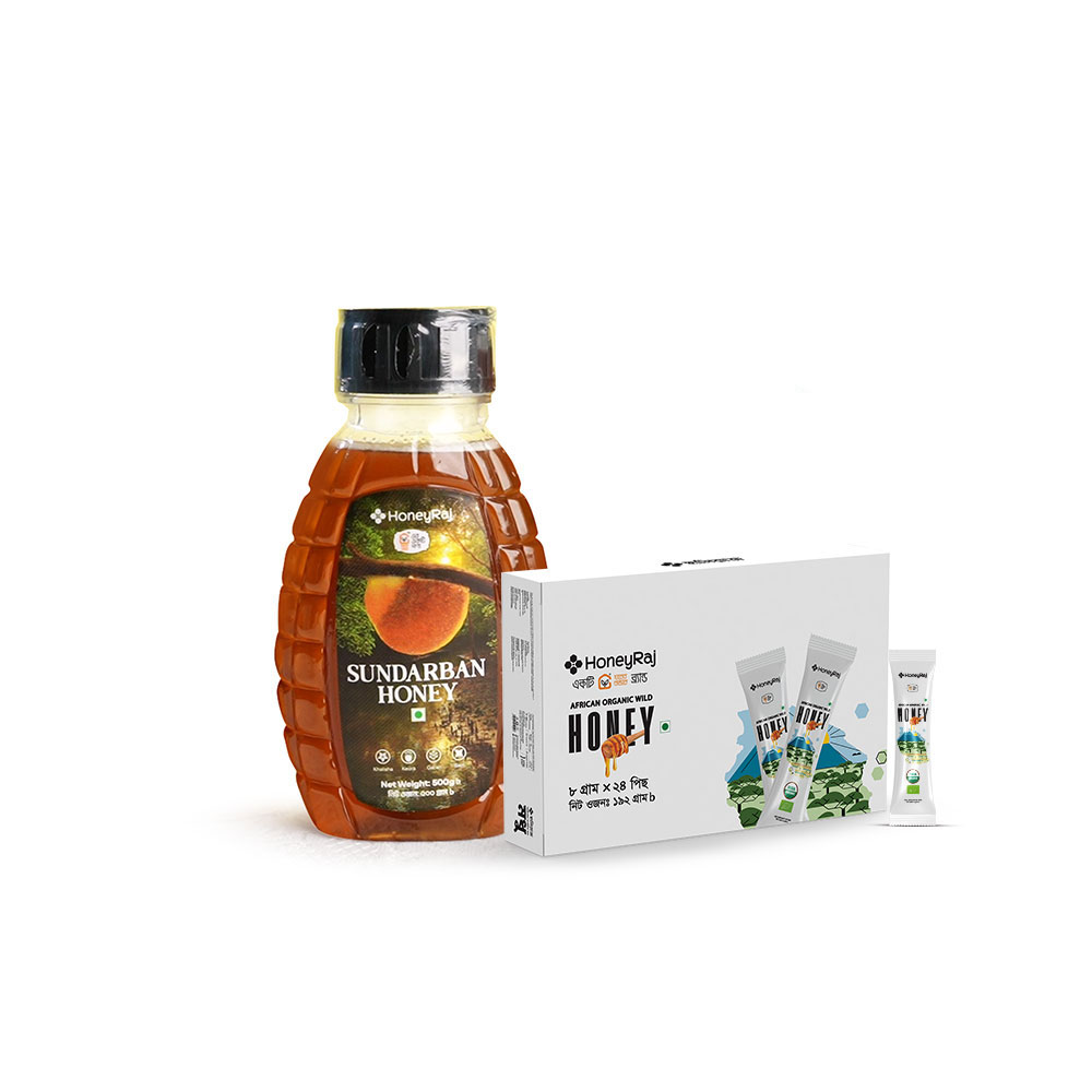 Sundarban Honey (Half Kg) & African Honey Sachet Combo