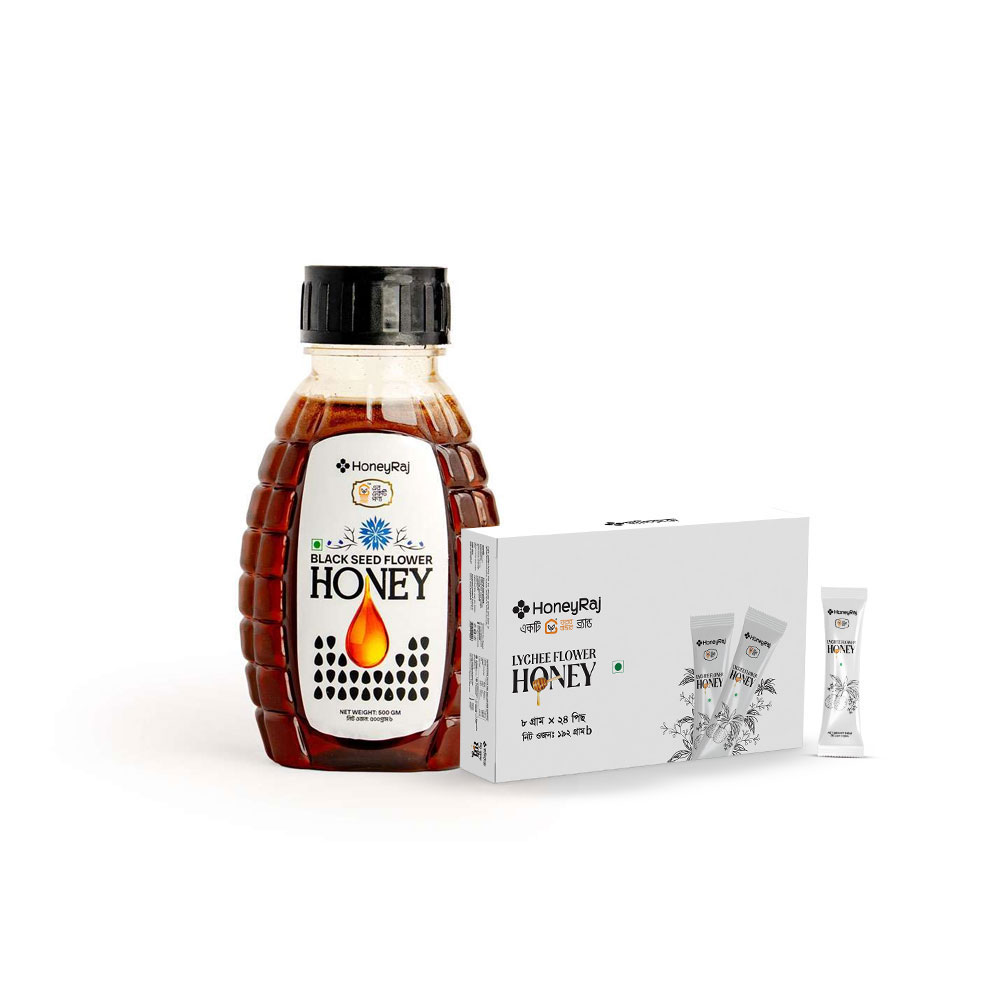 Black Seed Honey (Half Kg) & Lychee Honey Sachet Combo