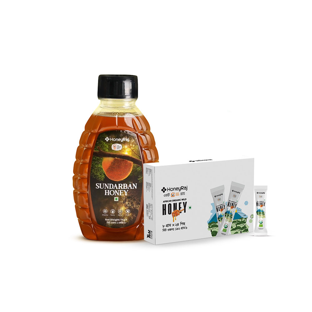 Sundarban Honey (1 Kg) & African Honey Sachet Combo 1